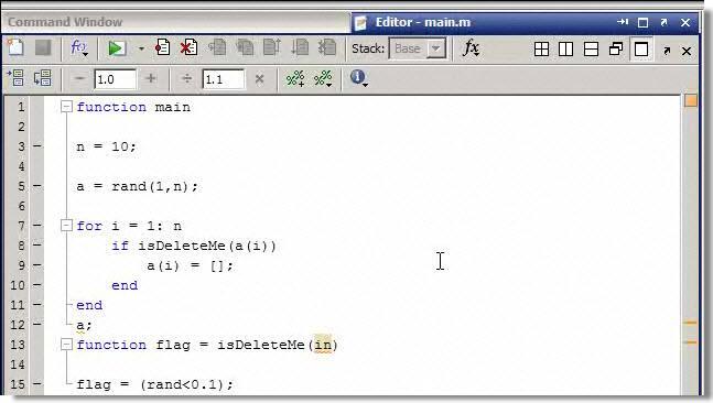 for loop in matlab