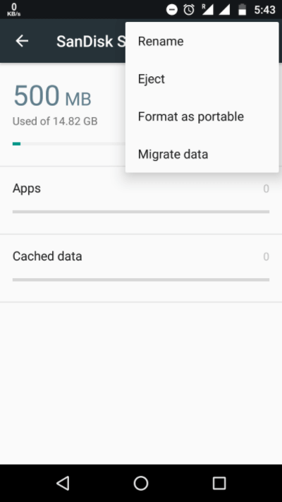 format sd card android internal storage