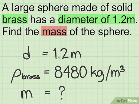 formula for mass of sphere