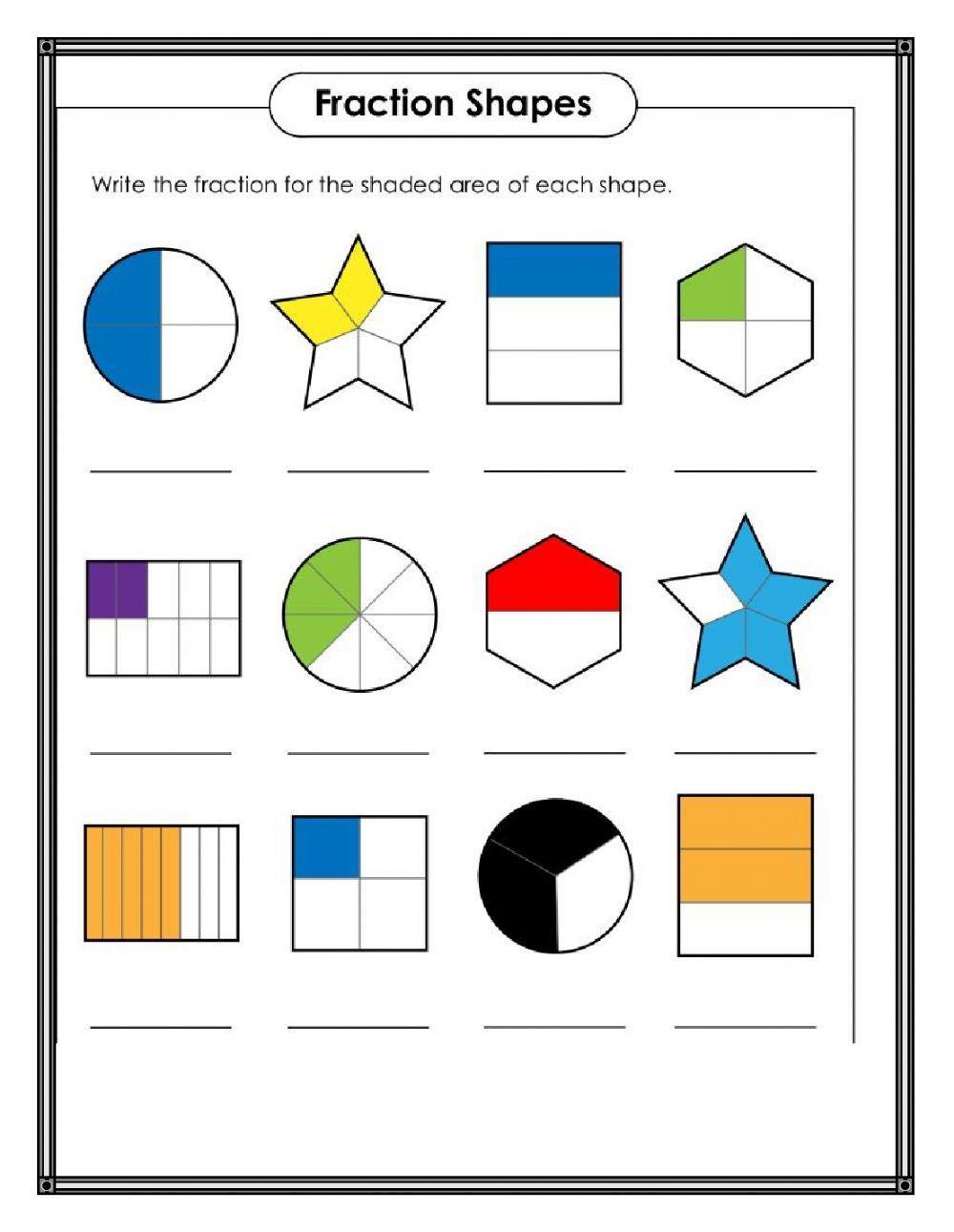 fractions year 3 worksheets