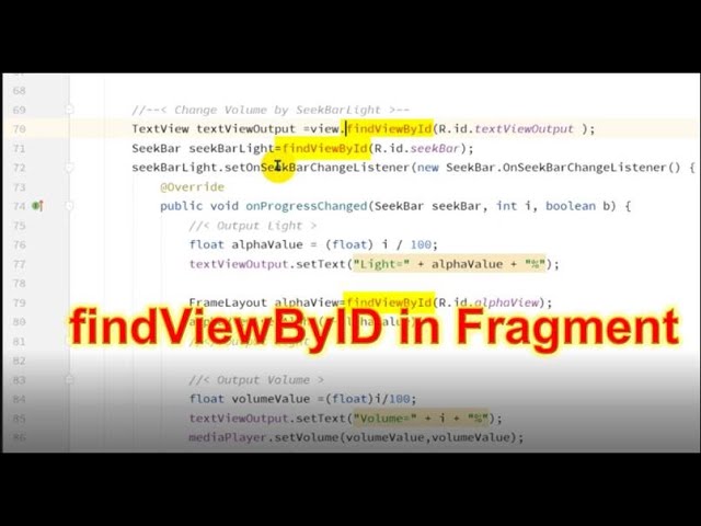 fragment findviewbyid