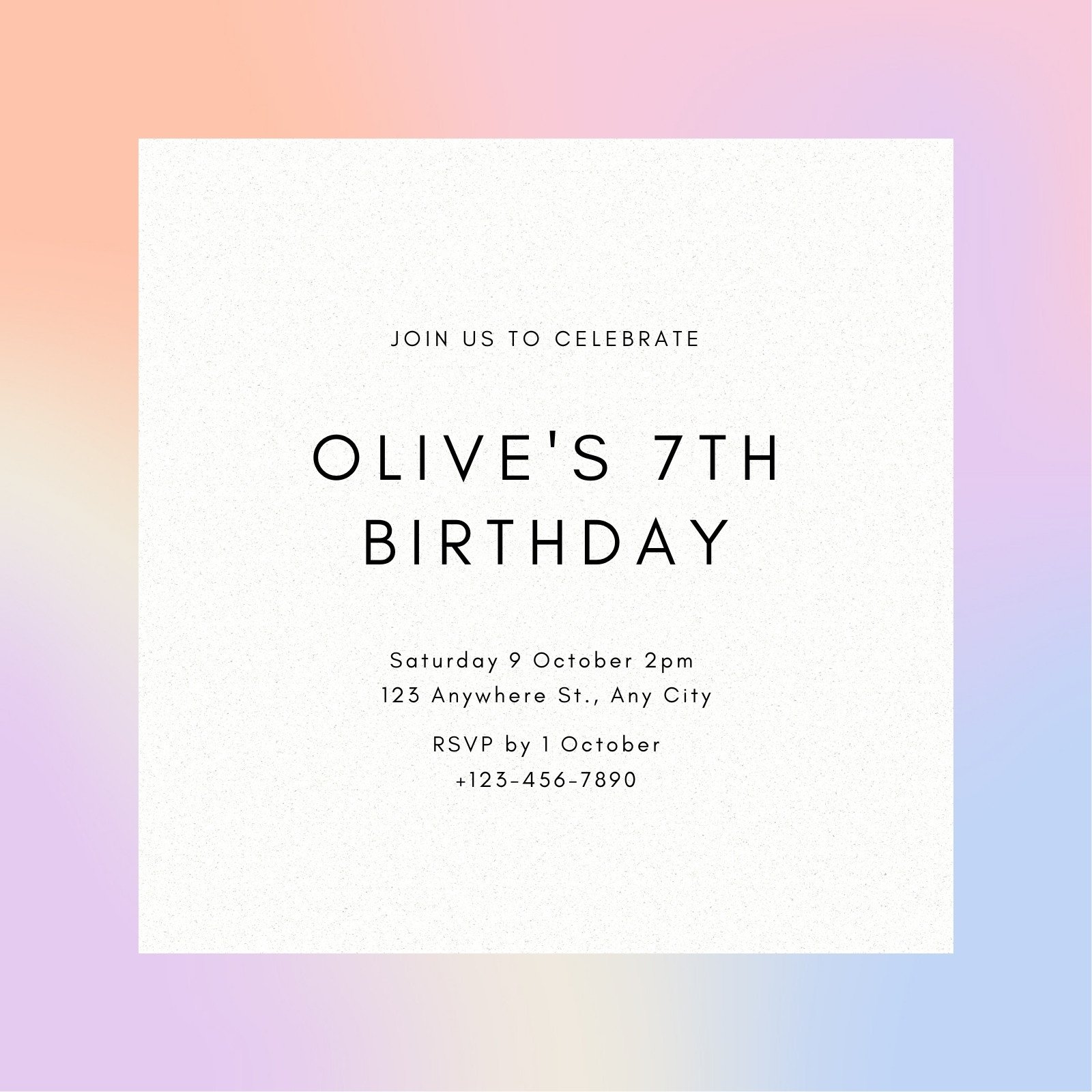 free birthday invitation template