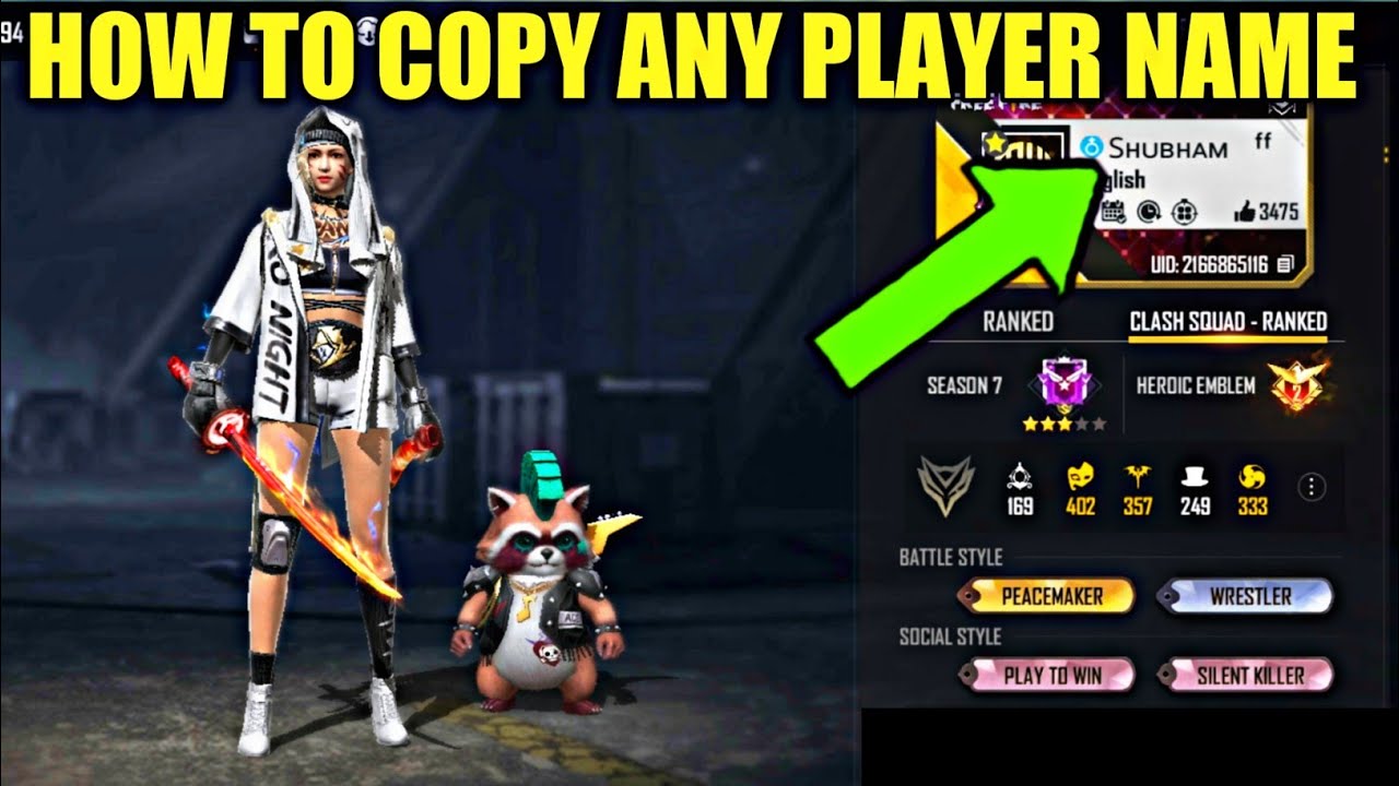 free fire name copy