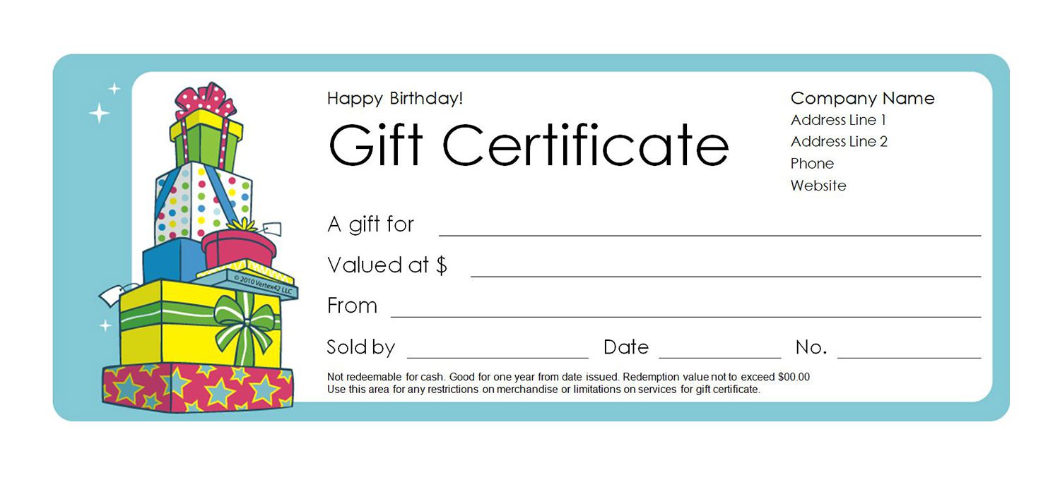 free gift certificate template word