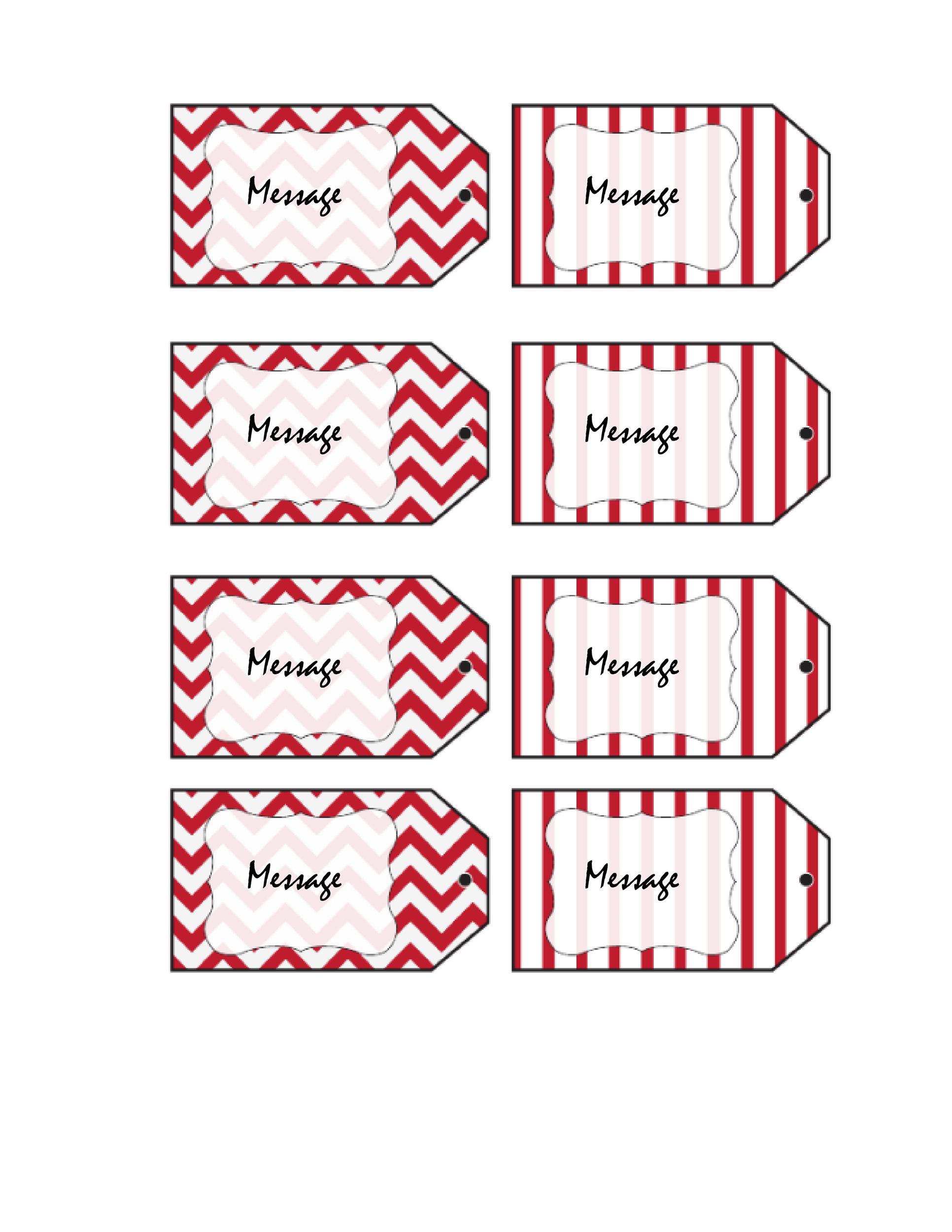 free printable tag templates