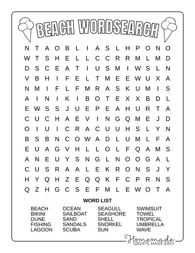 free word search puzzles