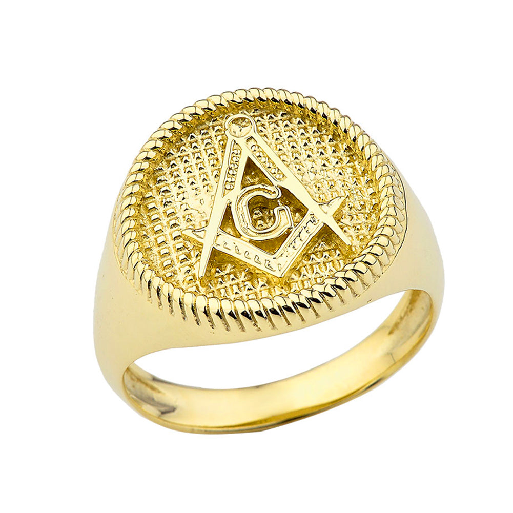 freemason gold ring