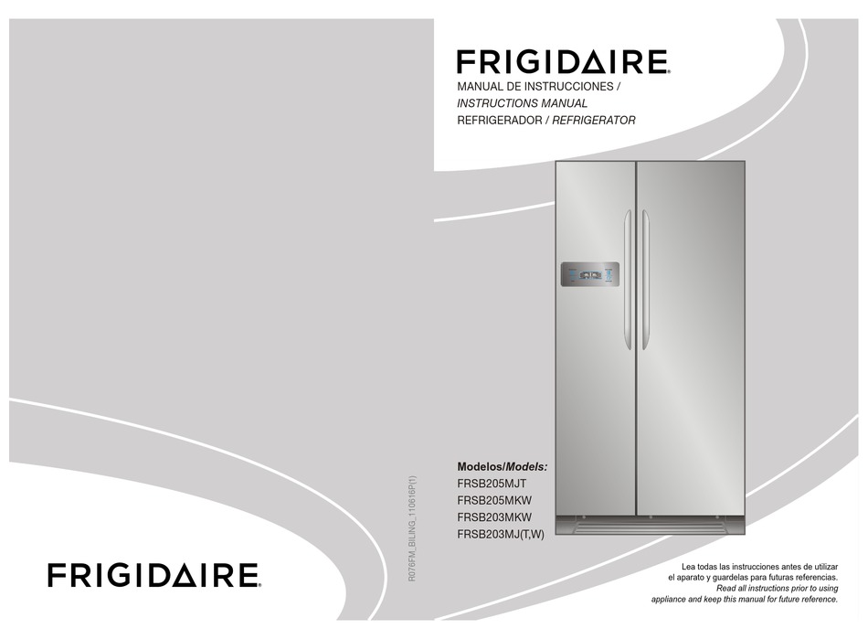 frigidaire manual