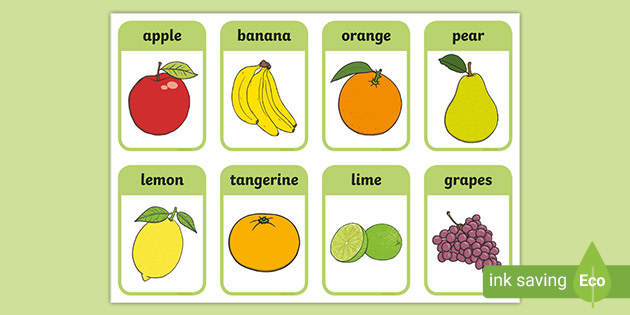 fruit flashcards