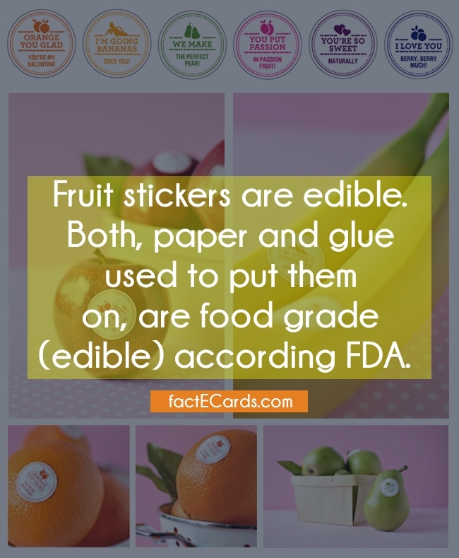 fruit stickers are edible