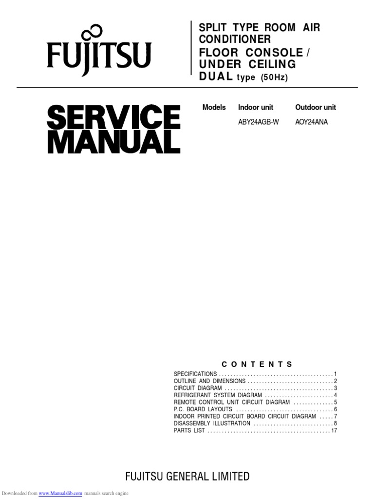 fujitsu air conditioner manual