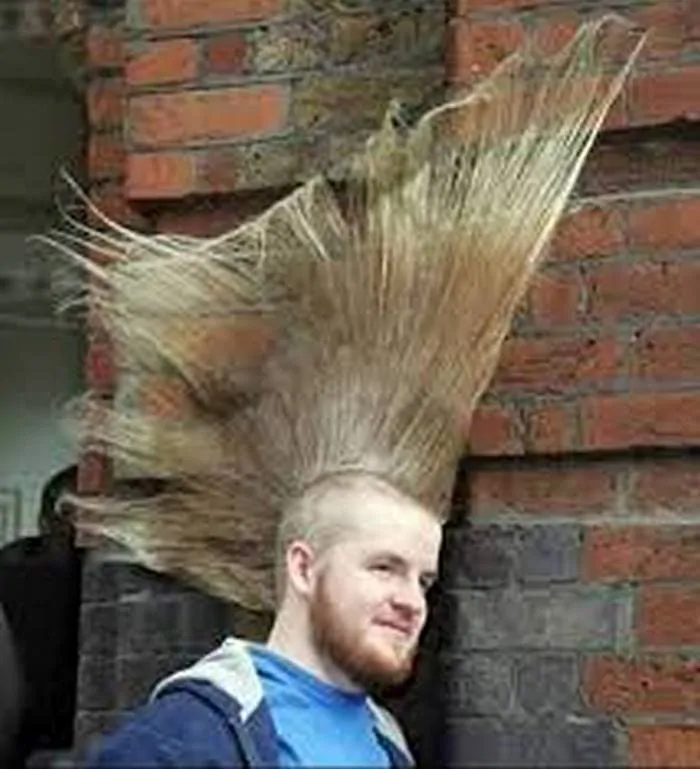 funny hair style boy