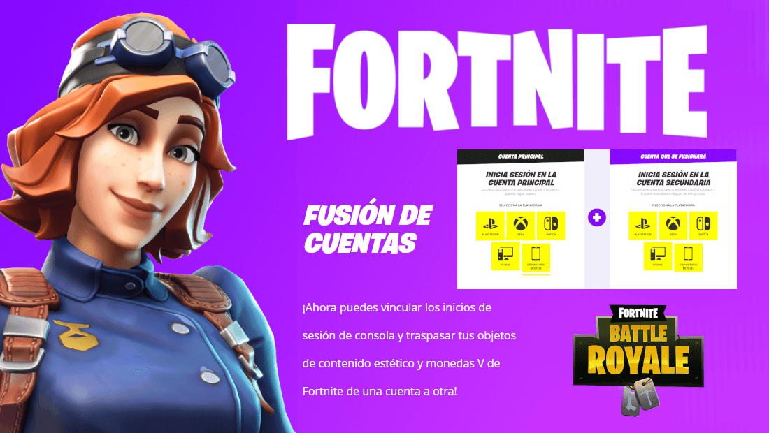 fusionar 2 cuentas de fortnite