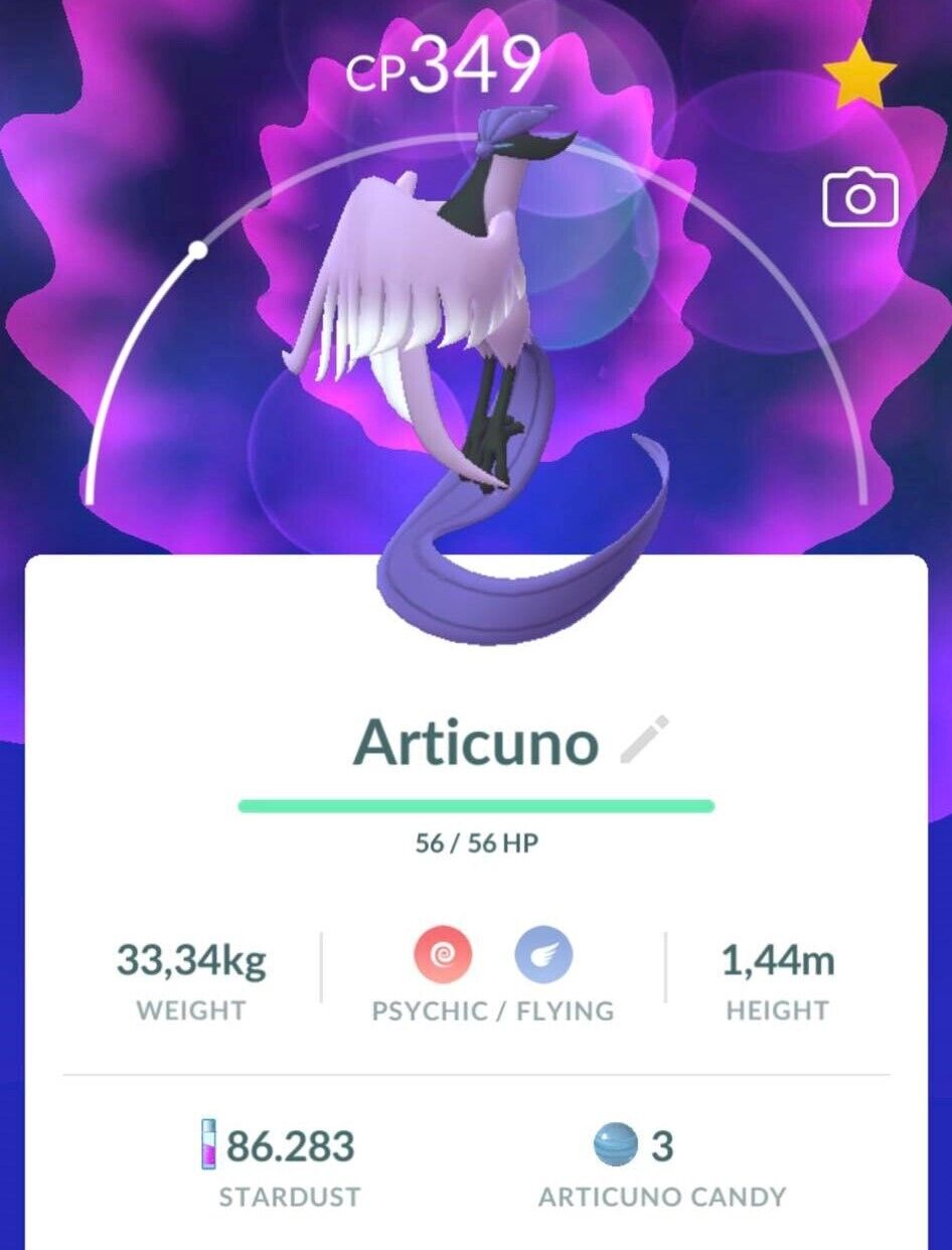 galarian articuno pokemon go