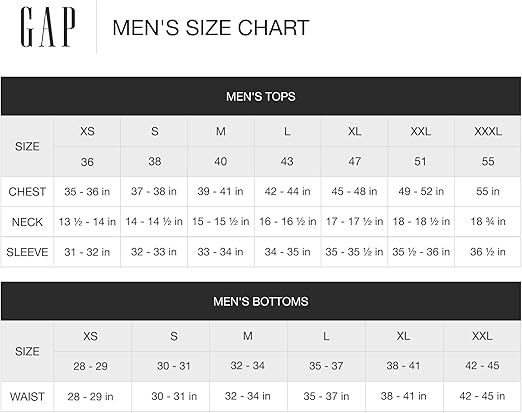 gap size guide