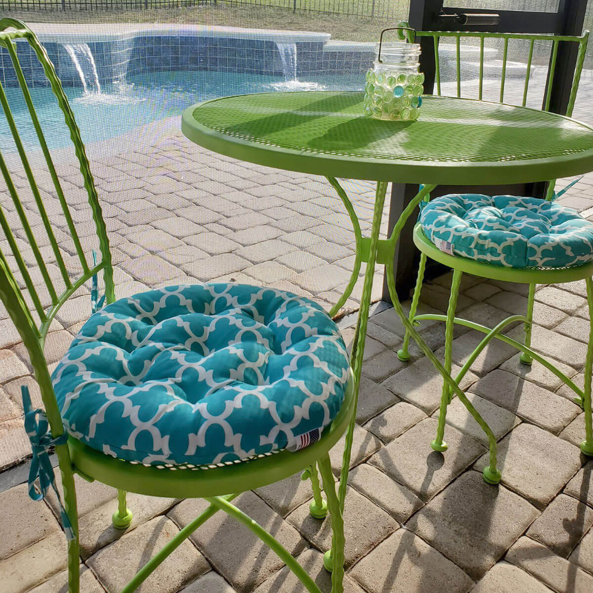 garden chair cushions round