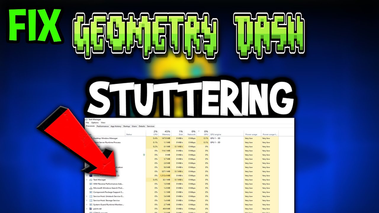 geometry dash stuttering