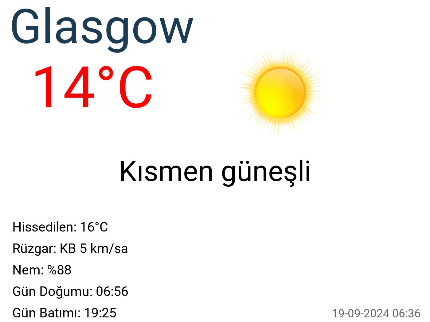 glasgow hava durumu