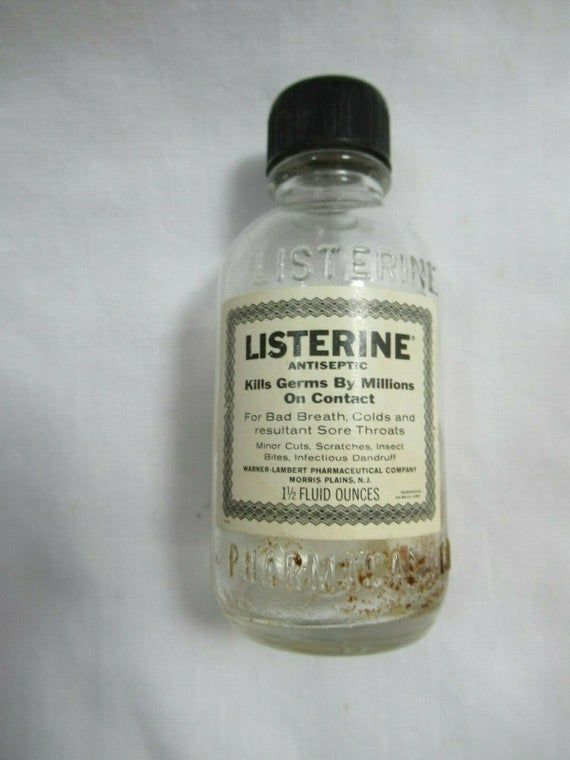 glass listerine bottle