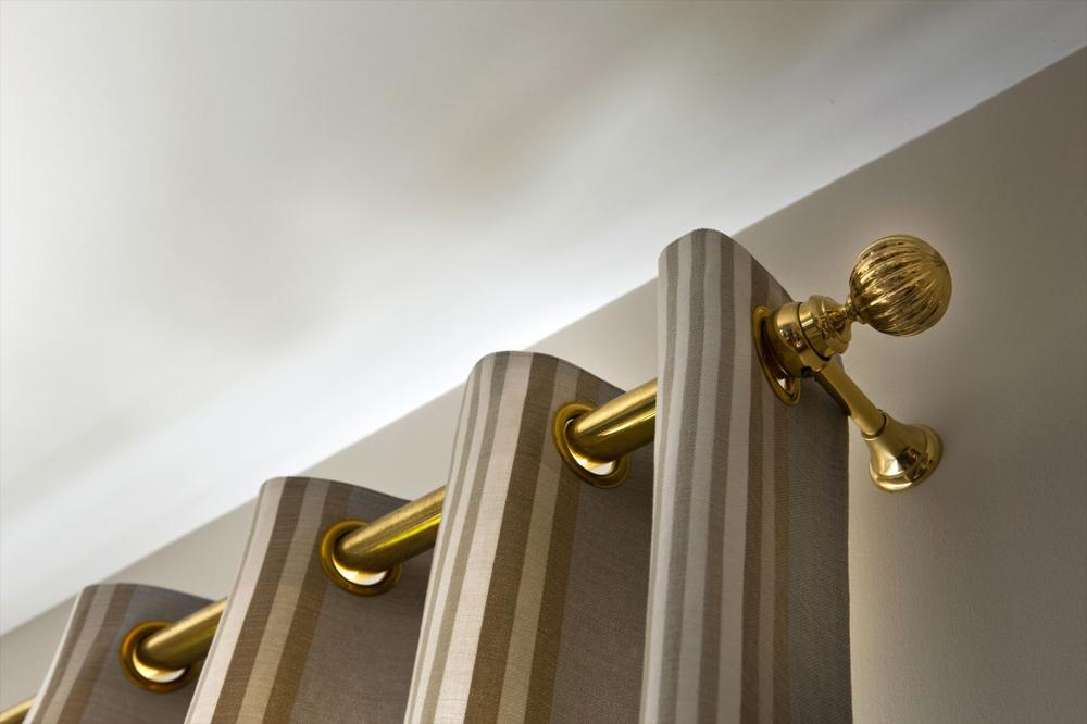 gold curtain rods