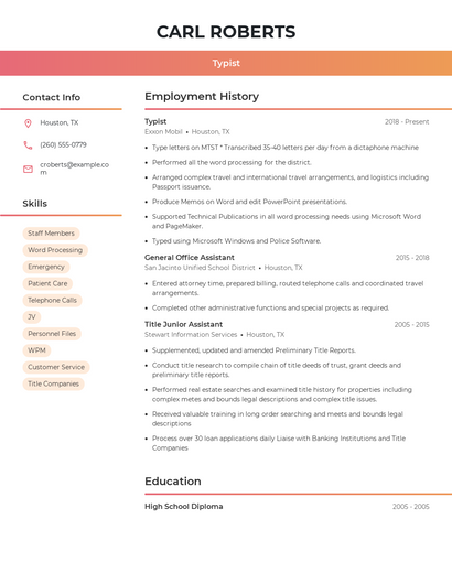 good wpm for resume