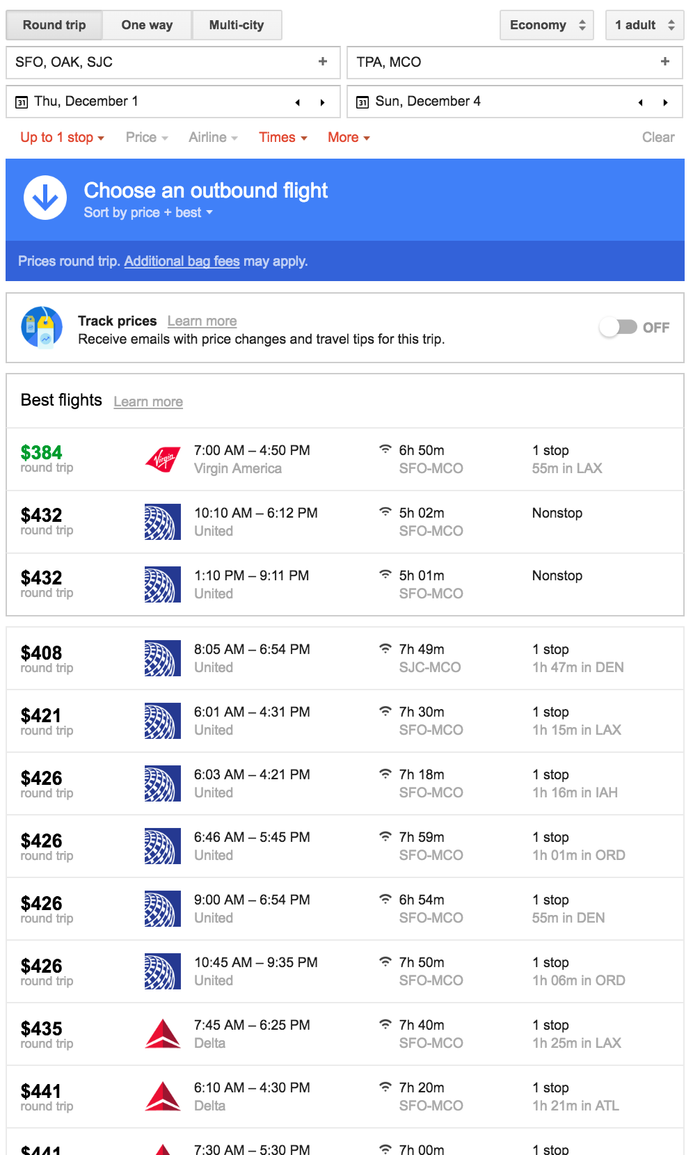 google flights