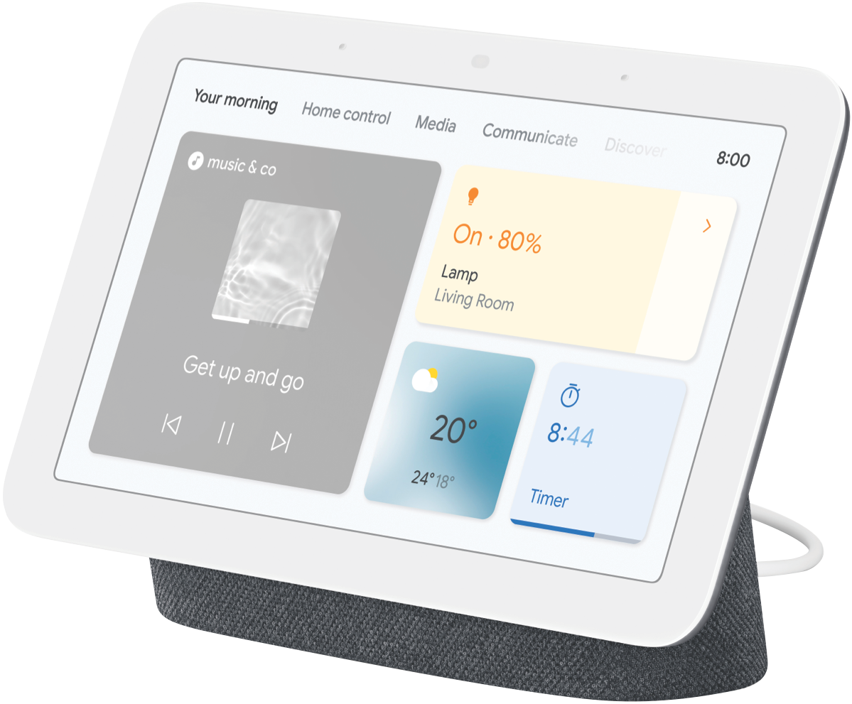 google nest hub 2nd gen smart home display - charcoal