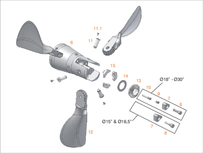 gori 3 blade folding propeller