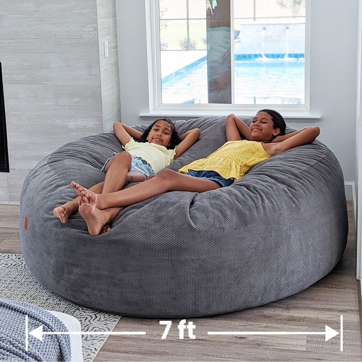 gray bean bag