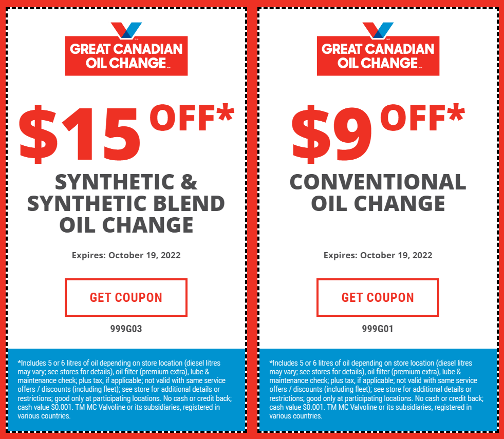 great canadian oil change discount