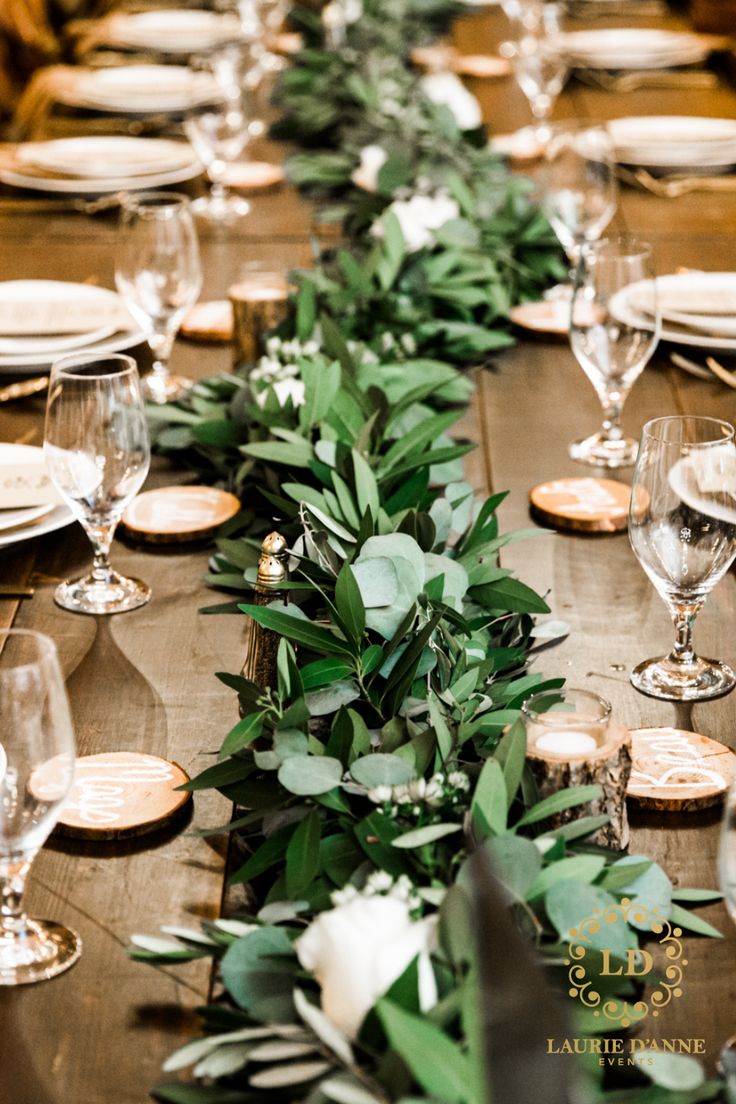 greenery garland wedding