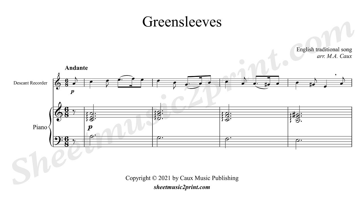 greensleeves youtube