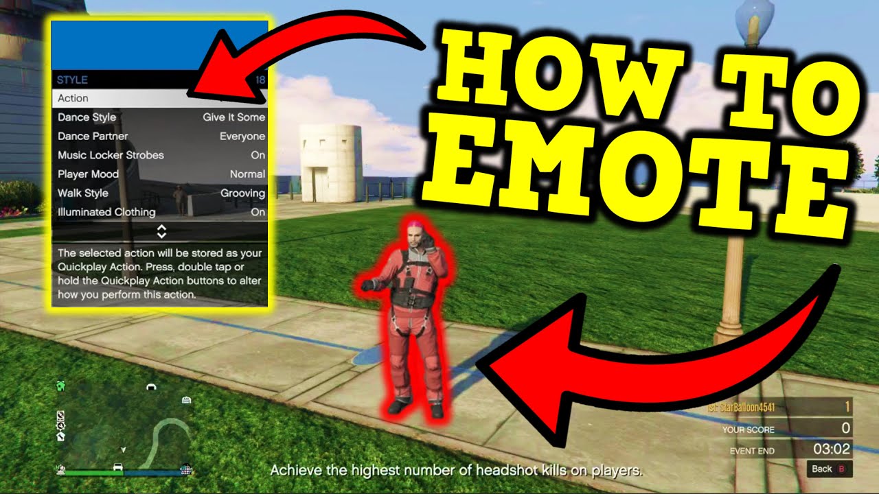 gta v emote button pc