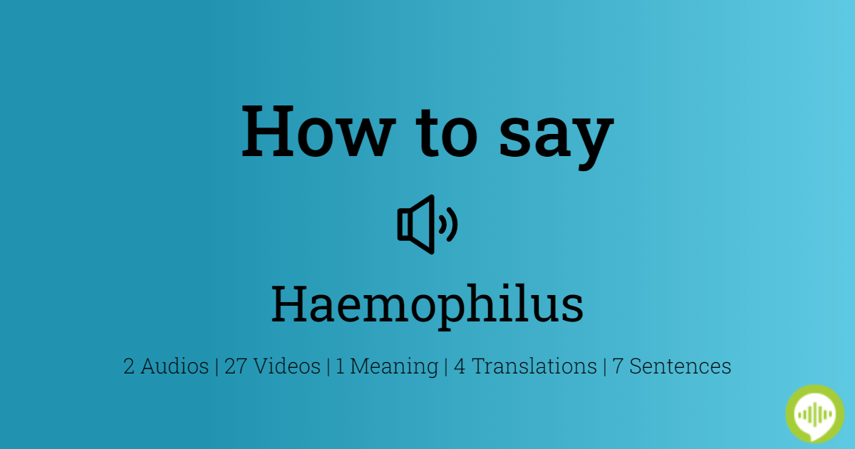 haemophilus influenzae pronunciation