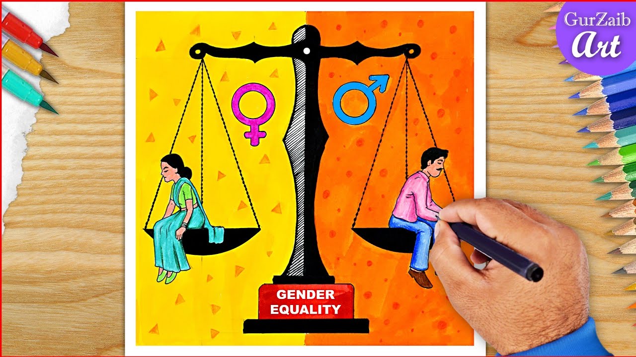 handmade poster on equality