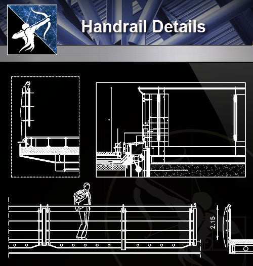 handrail detail dwg