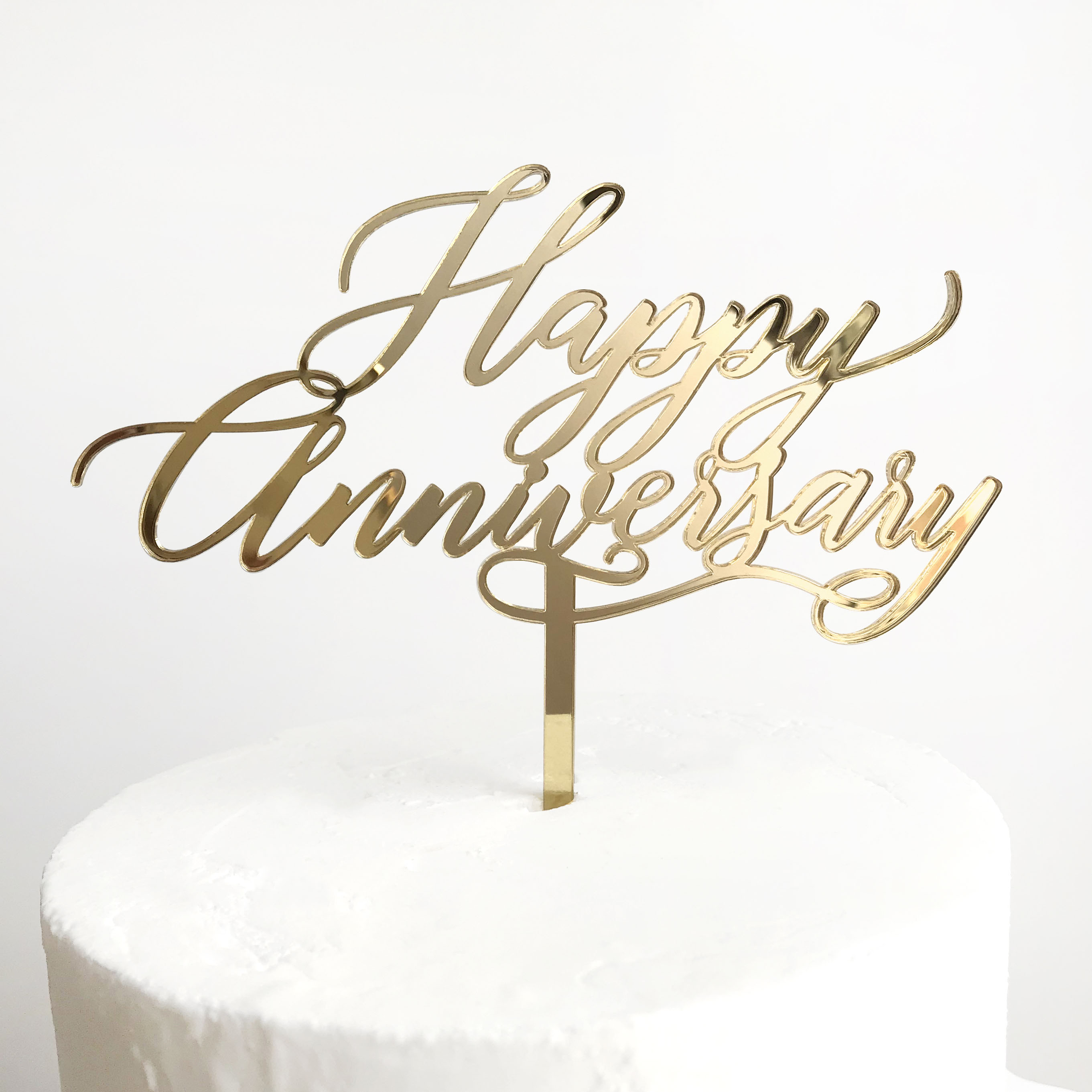 happy anniversary cake topper