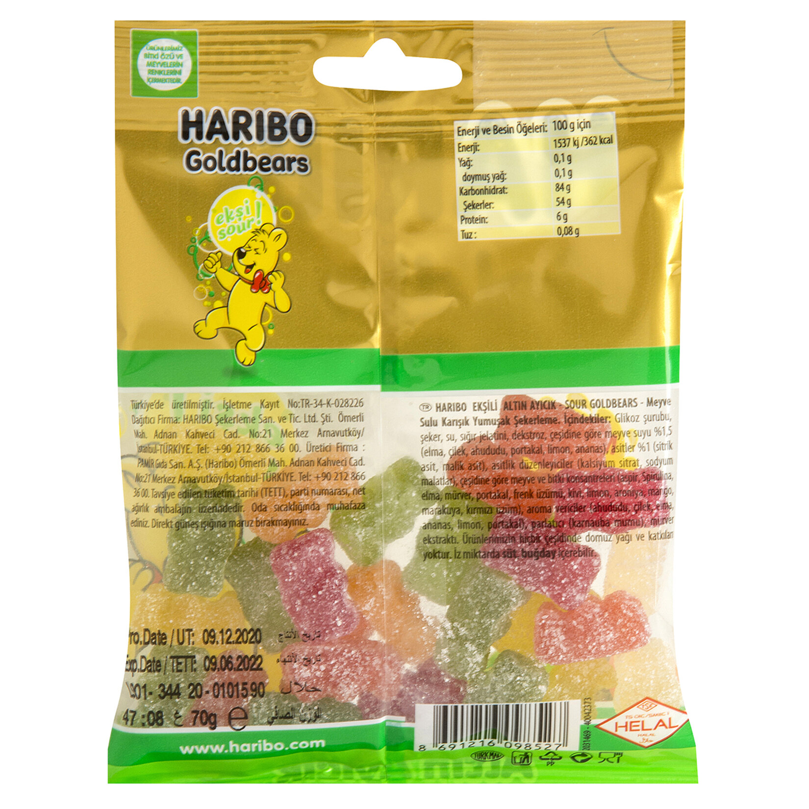 haribo besin değeri