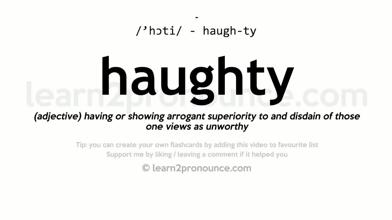 haughty define