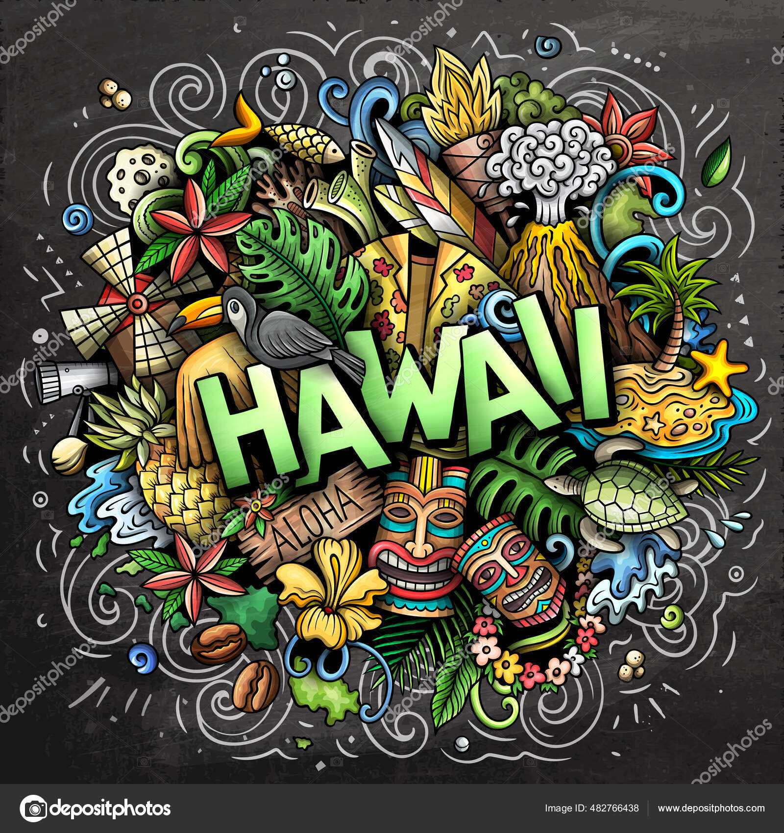 hawaii dibujo