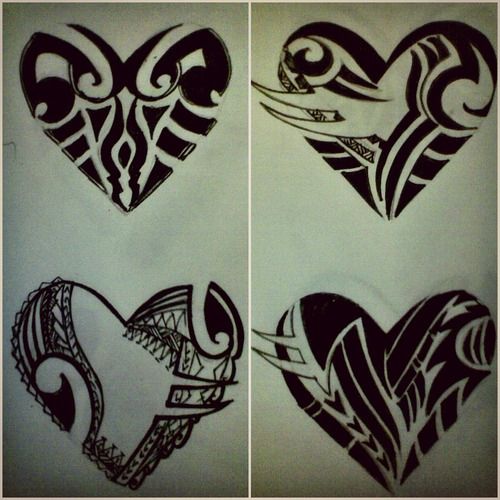 hawaiian heart tattoo