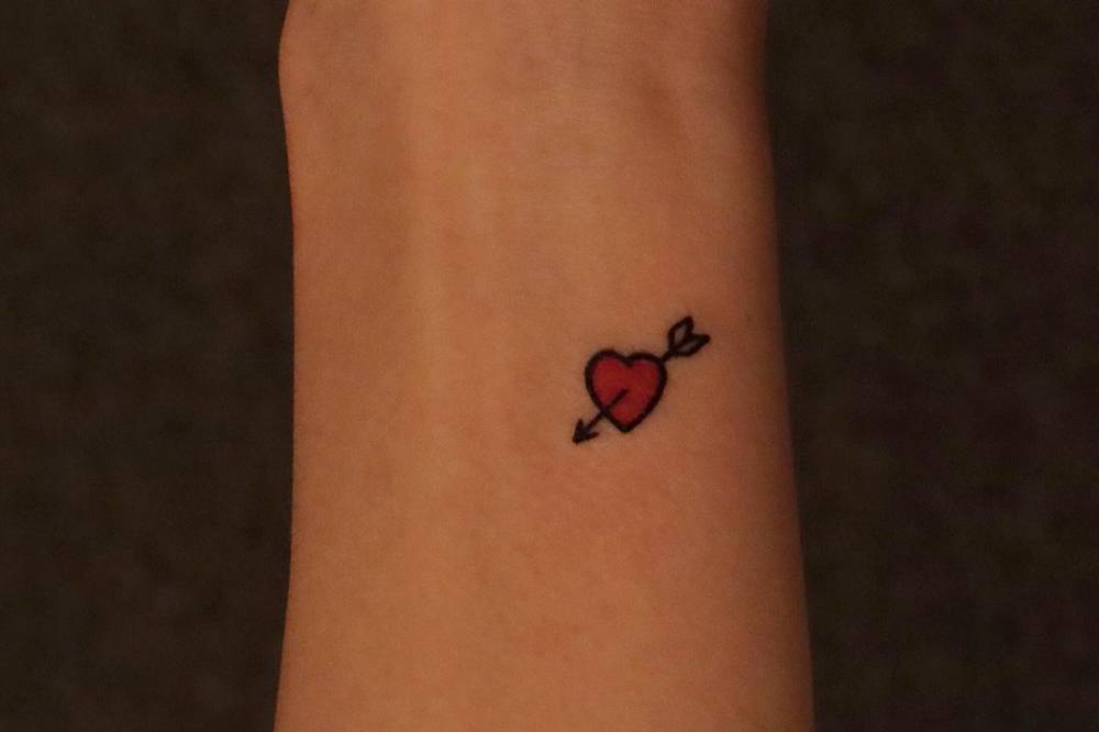 heart with arrow tattoo