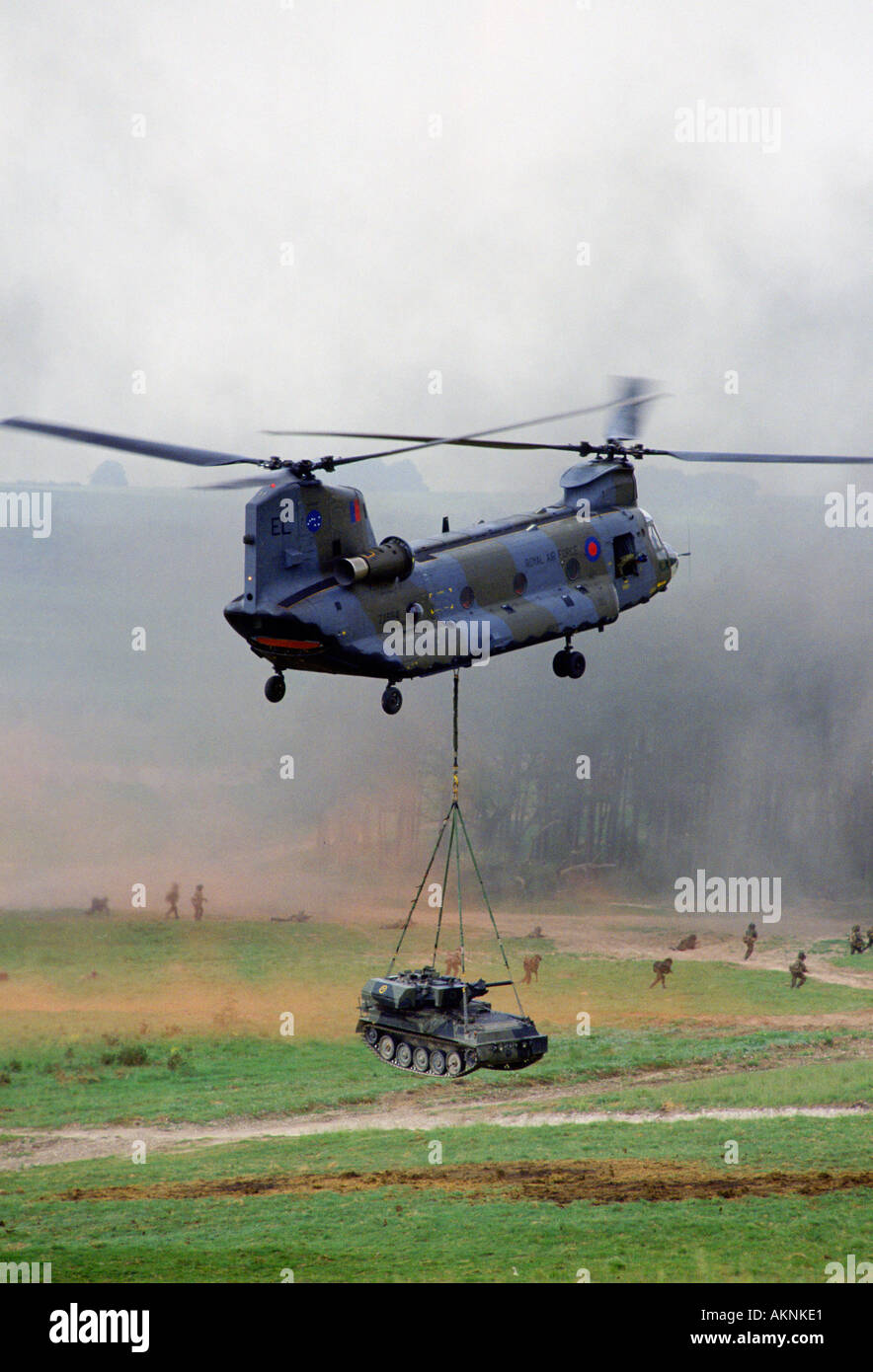 helicopter carrying tank