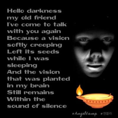 hello darkness lyrics