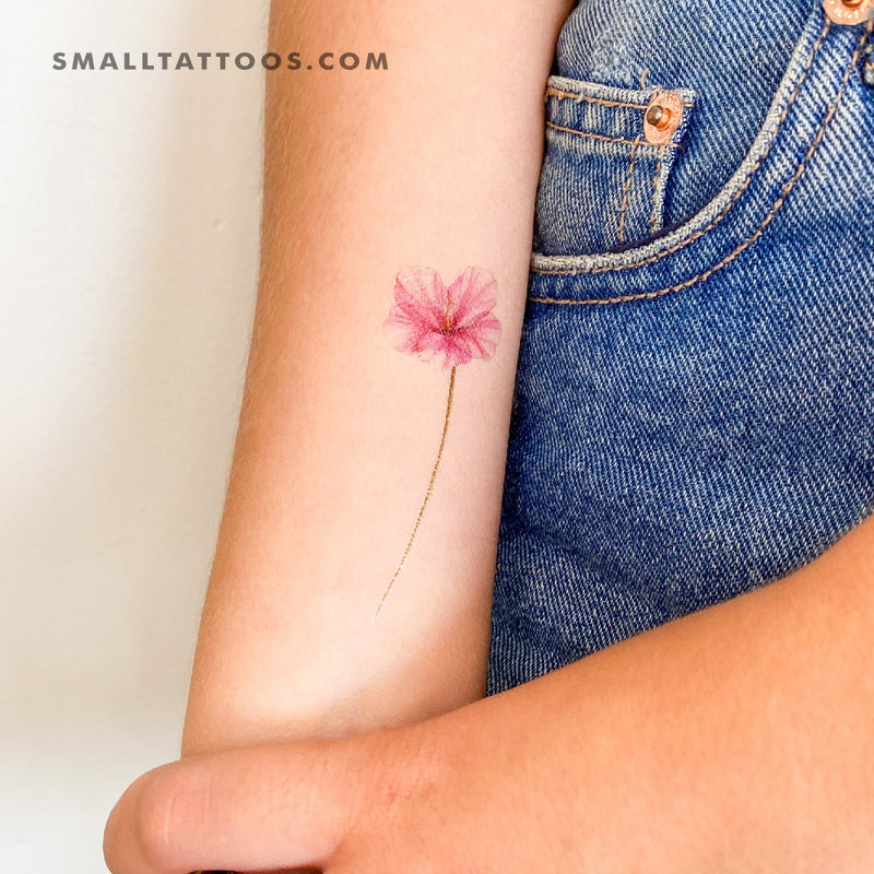 hibiscus wrist tattoo