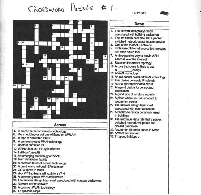 high speed internet connection crossword