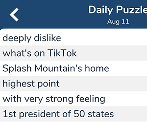 highest point crossword clue