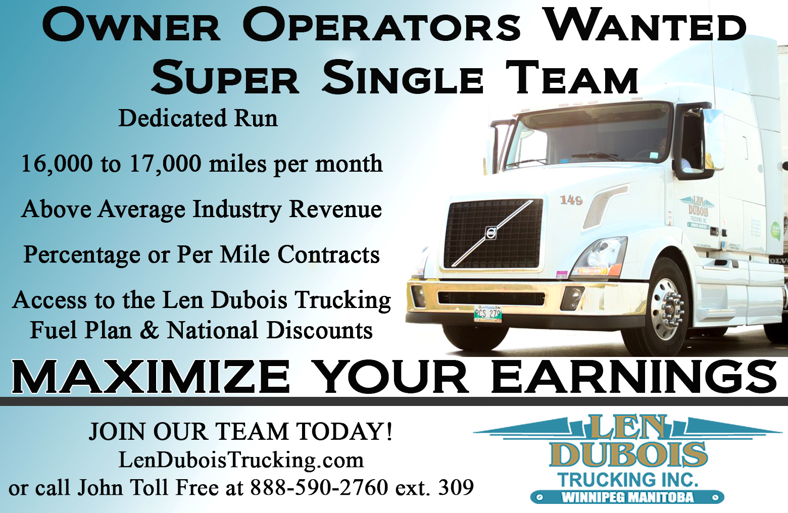 hiring owner operator in ontario canada