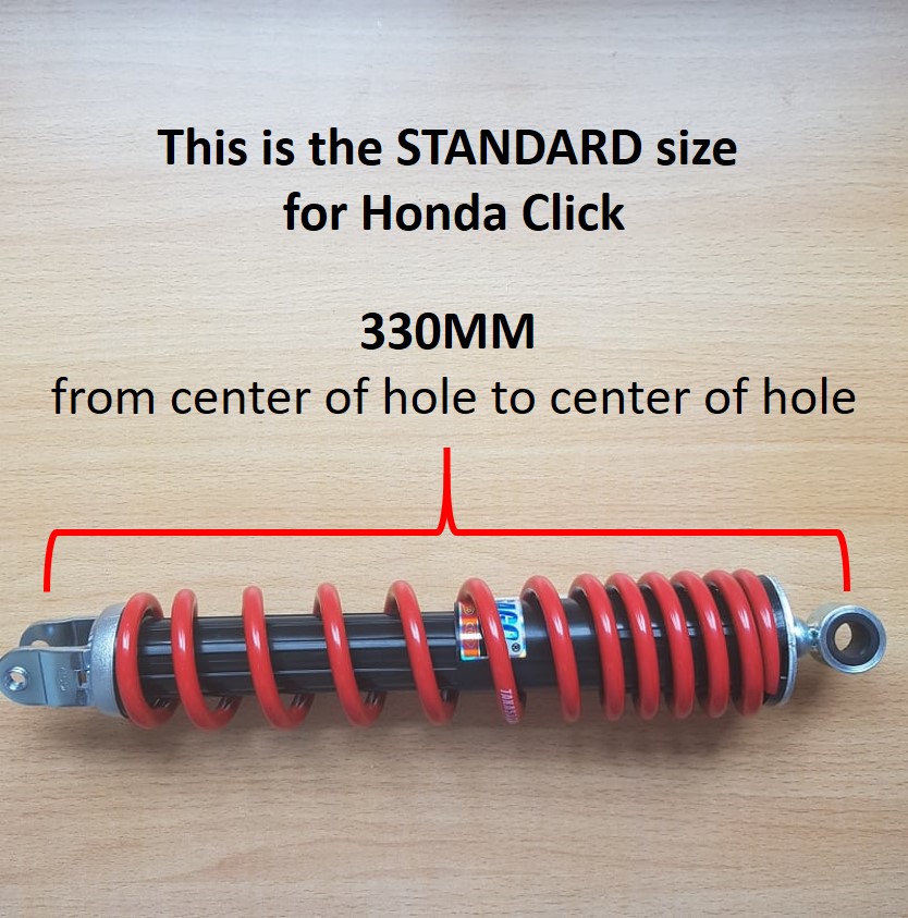 honda click rear shock size