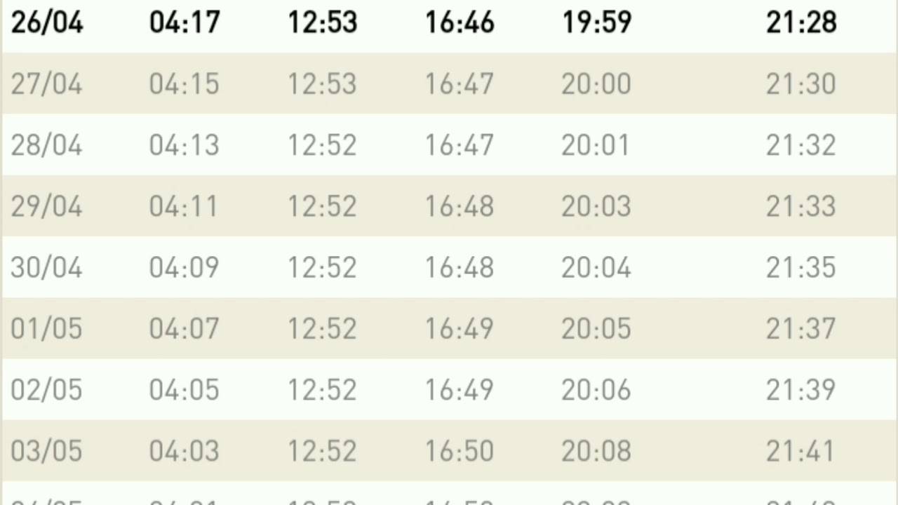 horaires de prières montréal